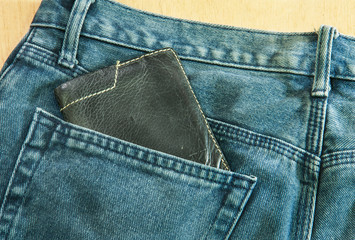 blue jeans back pocket