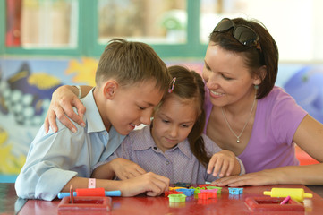 Sticker - mother  with  children