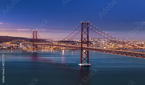 Naklejka na drzwi Pont 25 avril Lisbonne Portugal