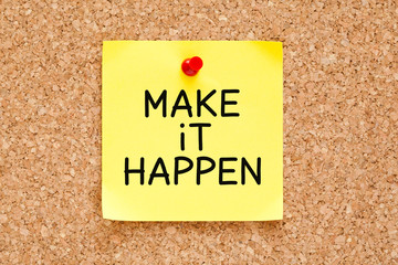 Wall Mural - Make it Happen Sticky Note