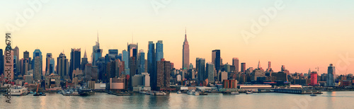 Fototapeta do kuchni New York City sunset