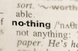 Dictionary definition of word nothing