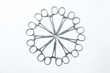 Circle Made Of Neatly Arranged Surgical Instruments