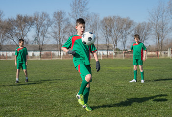 Wall Mural - Kids soccer