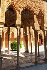 Wall Mural - Alhambra de Granada. Gallery in the Court of the Lions