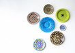 Colorful plates on wall