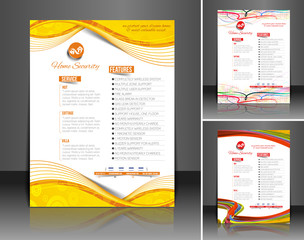 Wall Mural - home security agent flyer & poster template