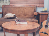 Fototapeta  - Notebook on coffee table