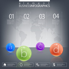 Poster - Modern infographic network template with place for your text on