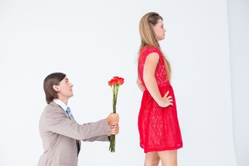 Poster - Geeky couple having an argue in the livingroom