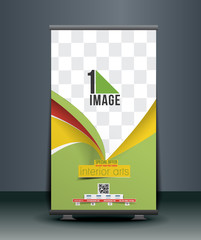 Wall Mural - interior art roll up banner design