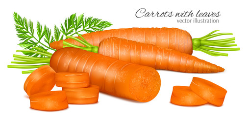 Carrots with leaves