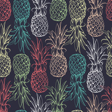 Pineapples Seamless Pattern