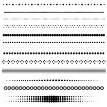 Set Of Dot And Halftone Dividers