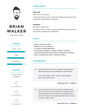 Clean and minimalistic personal vector resume / cv template