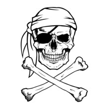 Jolly Roger Pirate Skull And Crossbones