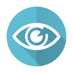 Poster - eye blue flat icon view sign