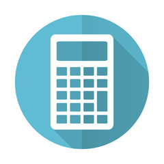 Poster - calculator blue flat icon