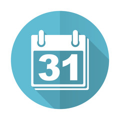 Poster - calendar blue flat icon organizer sign agenda symbol