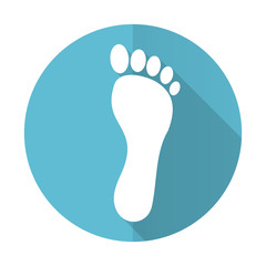 Poster - foot blue flat icon