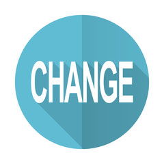Aufkleber - change blue flat icon