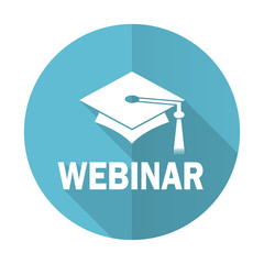 Poster - webinar blue flat icon