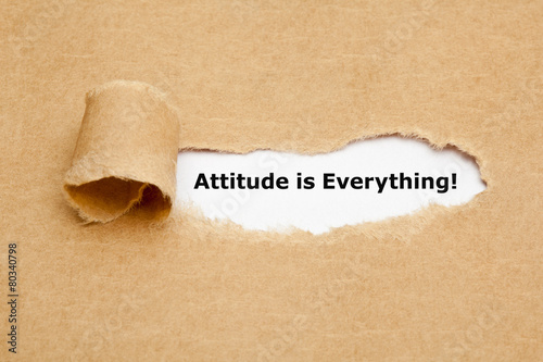 Fotografía Attitude is Everything Torn Paper Concept