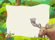 © honeyflavour - Cartoon frame scene - forest - moose