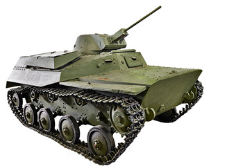 Soviet small amphibious tank T-40 isolated