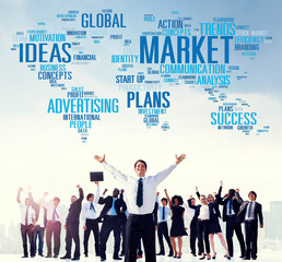 Poster - Market Plans Ideas Advertising Business Strategy Concept