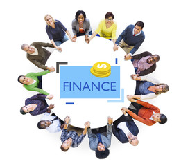 Sticker - Diversity Community Finance Economy Interest Support Concept