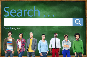 Poster - search browse find internet search engine concept