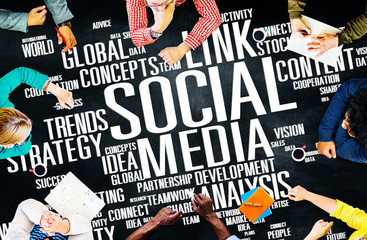Poster - Social Media Internet Connection Global Communications
