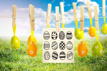 Poster - Composite image of easter eggs