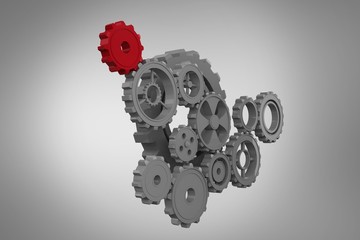Poster - Composite image of cogs and wheels