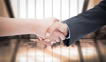 Poster - Composite image of close up of a handshake