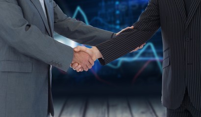 Poster - Composite image of handshake in agreement