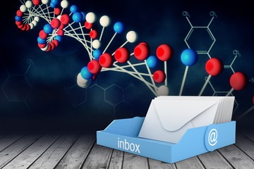 Poster - Composite image of blue inbox