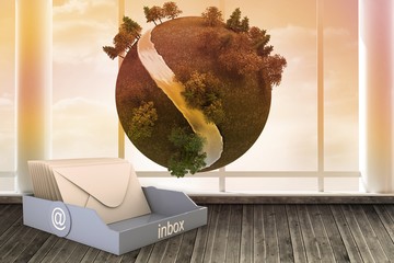 Poster - Composite image of blue inbox