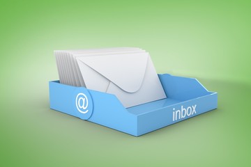 Poster - Composite image of blue inbox