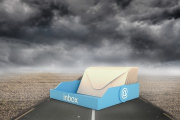 Poster - Composite image of blue inbox