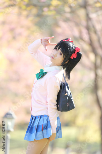 Asian Schoolgirl With Nature Asian Schoolgirl With Nature