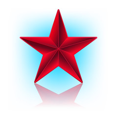 Wall Mural - illustration of red star