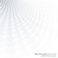 Poster - White & grey abstract perspective background