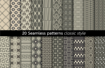 Wall Mural - geometric seamless patterns.vector