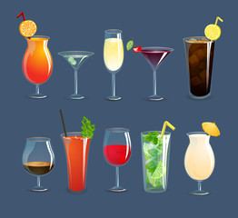 Poster - Drinks Glasses Set