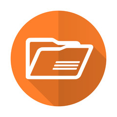 Aufkleber - folder orange flat icon