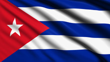 Cuba Flag With Fabric Structure