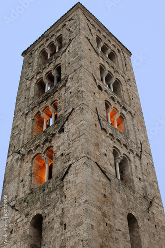 Fotografie, Obraz Anagni (Frosinone, Lazio, Italy) - Medieval cathedral and belfry