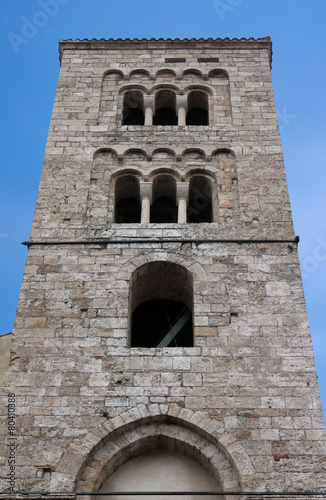 Fotografie, Obraz Anagni (Frosinone, Lazio, Italy) - Medieval church belfry